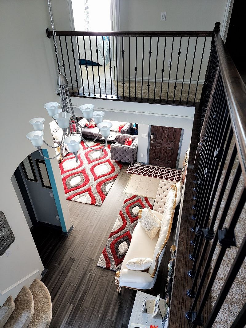 Front entrance view from second floor.
