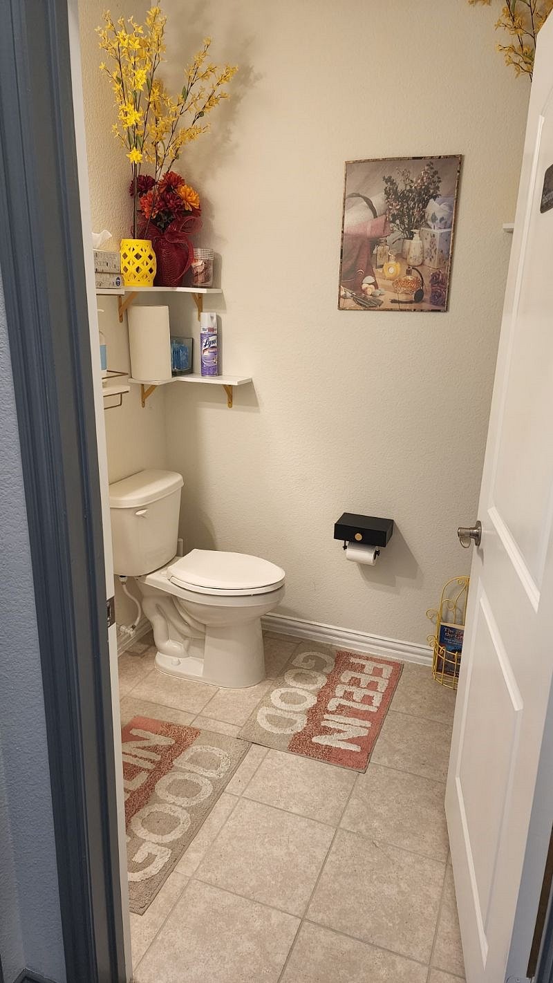 First floor half bath room.
