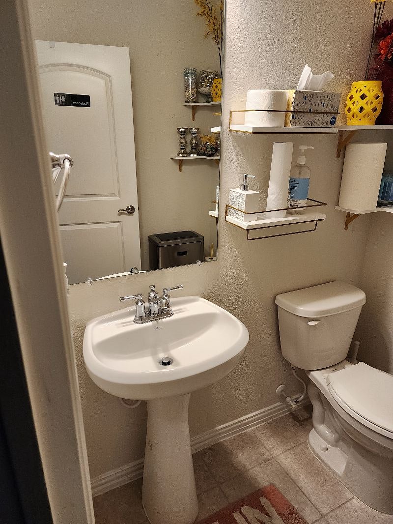 First floor half bath room.