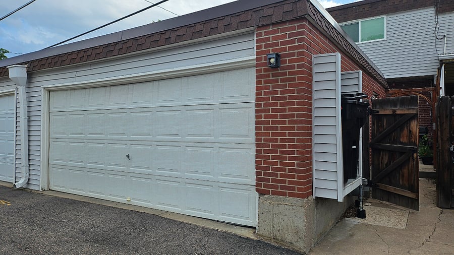 Two-car garage with plenty of storage.