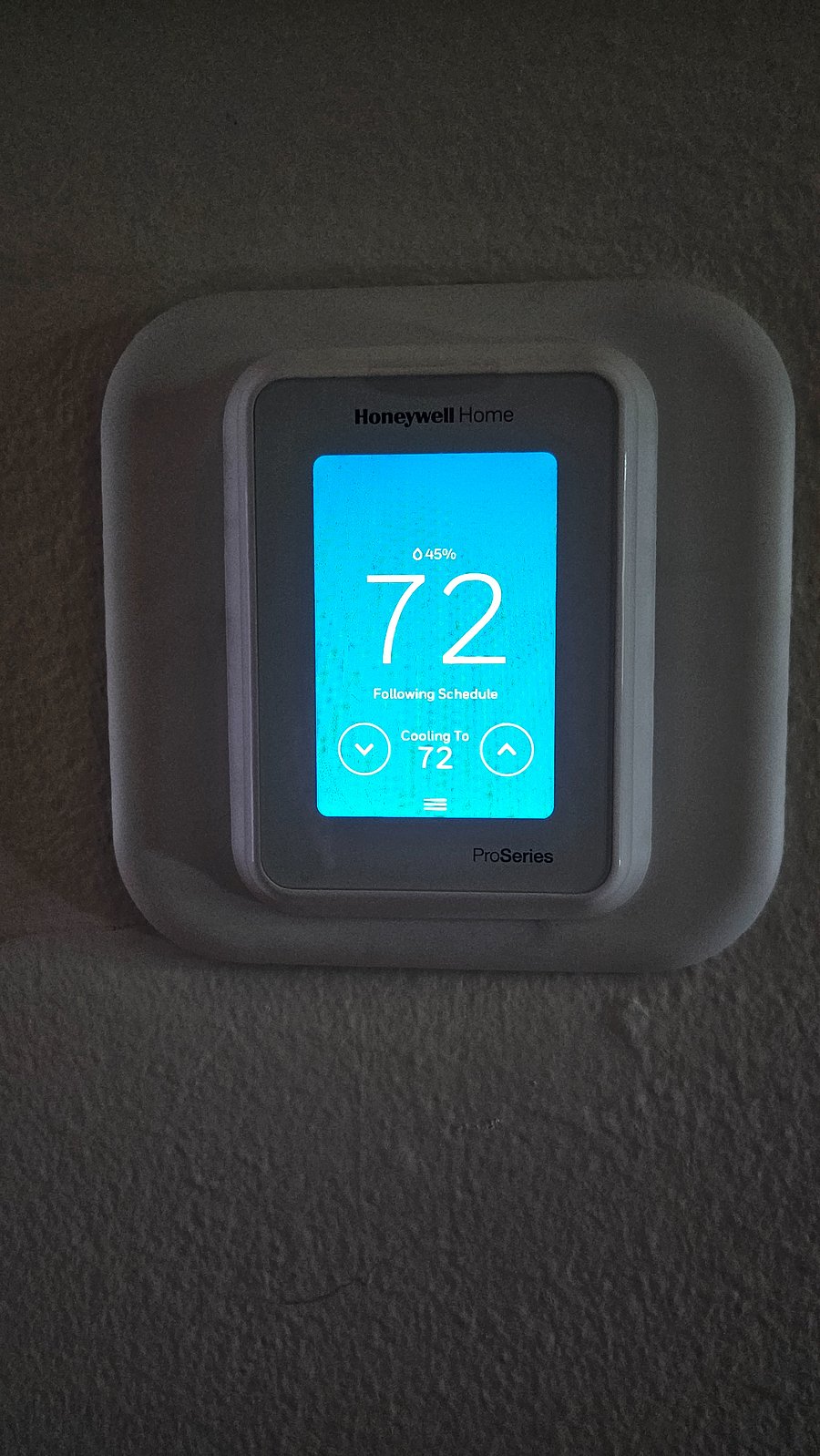 Smart thermostat with heating and cooling.