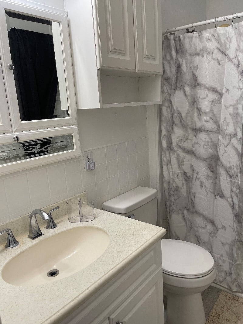 Private master bathroom