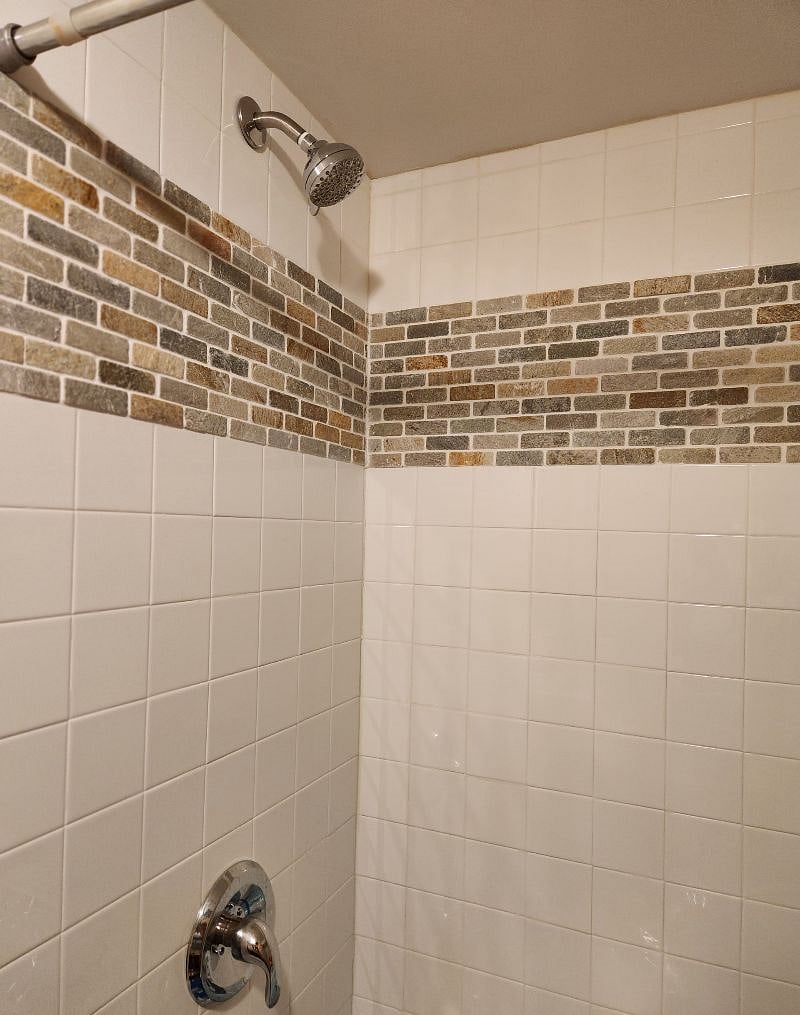 First Floor Bath, PrimaryTiled Tub and Shower