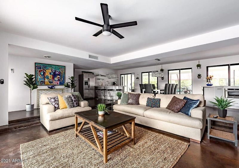 Enjoy a movie in the comfy living room while you rest up from the days adventures.