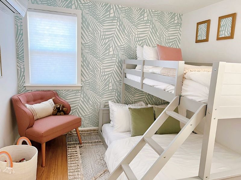 Twin over full bunkbed perfect for families or extra guests