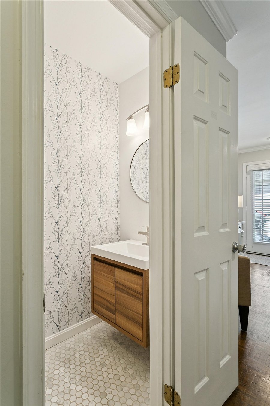 Hall half bathroom