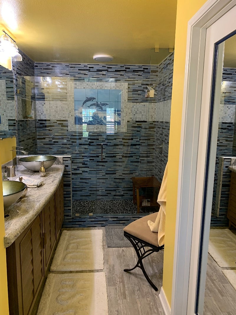 Master shower.
