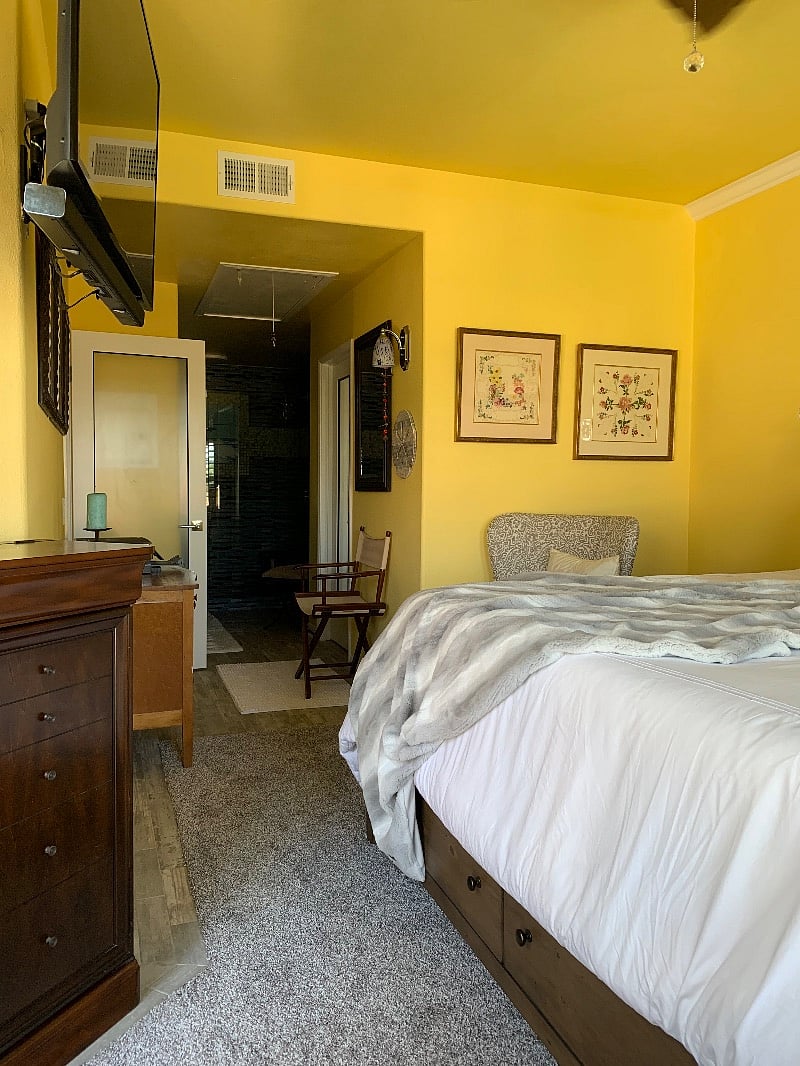 Master bedroom to the master bath and walk-in closet. 