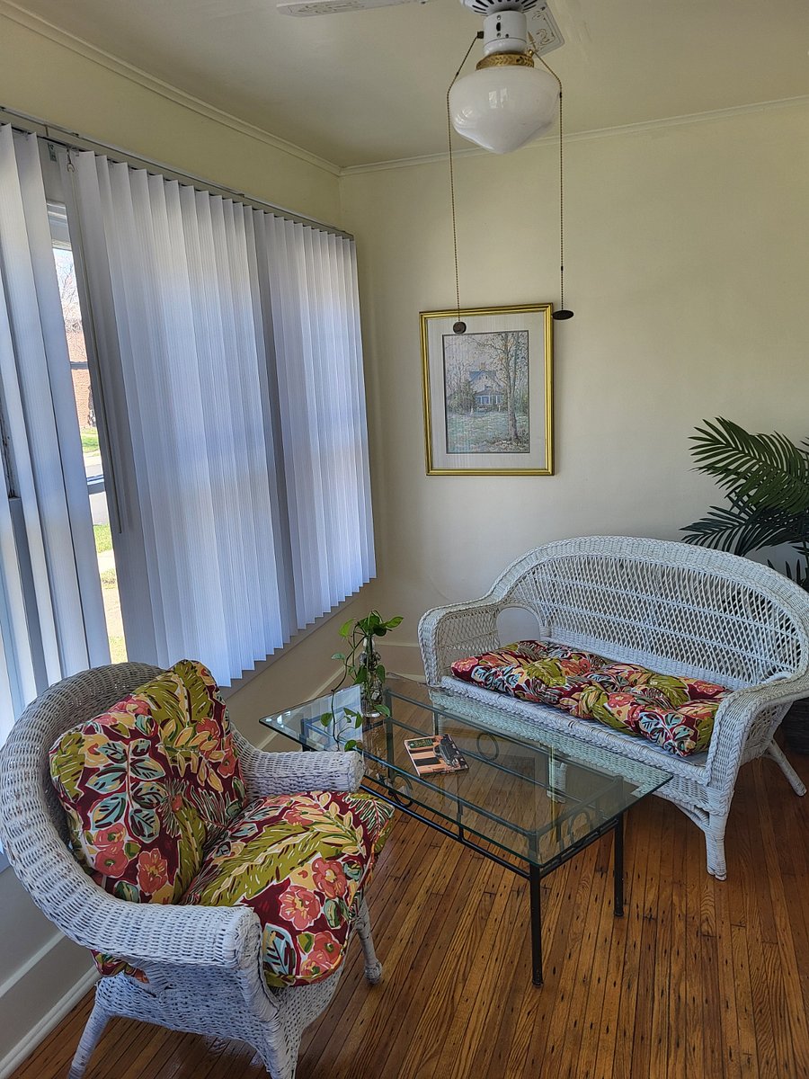 Bonus sunroom space off the full bedroomideal for a home office, reading nook, or extra storage.