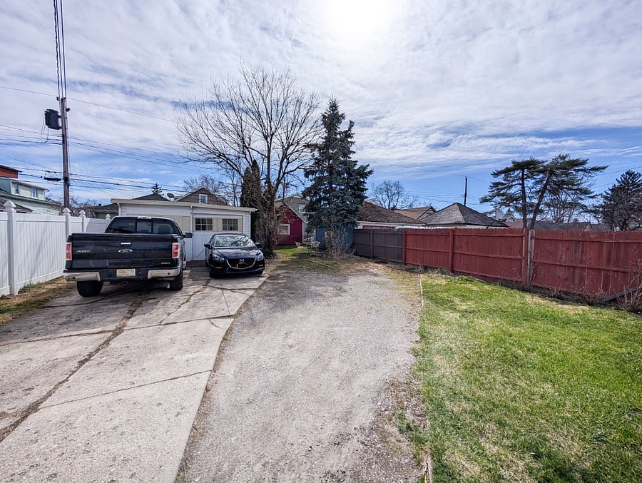 Off-street parking behind the house.