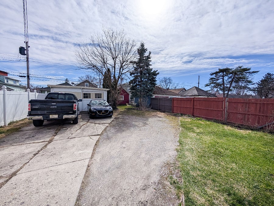 Off-street parking behind the house.