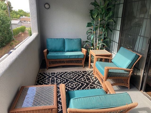 Back patio, really great in the morning to sit with coffee or a book