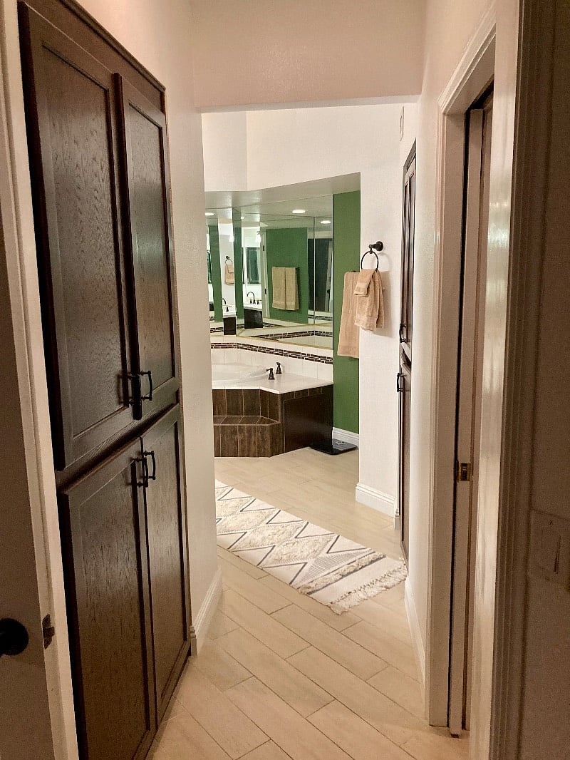Plenty of storage in the master bath