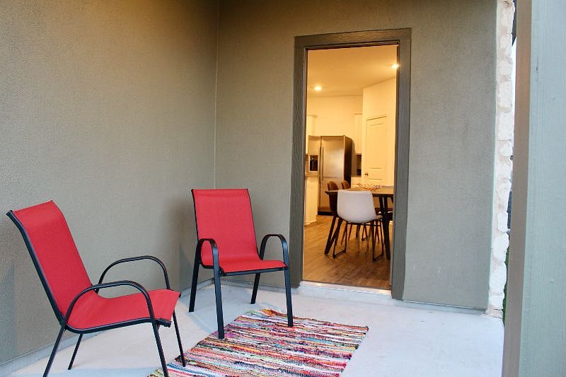 View of the dining room from the backyard porchD