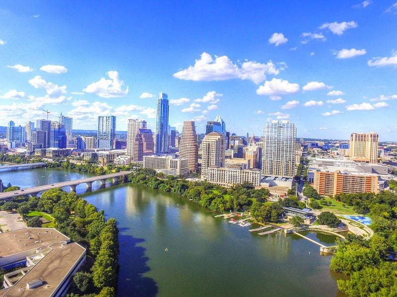 Downtown Austin is about 25 miles away. 