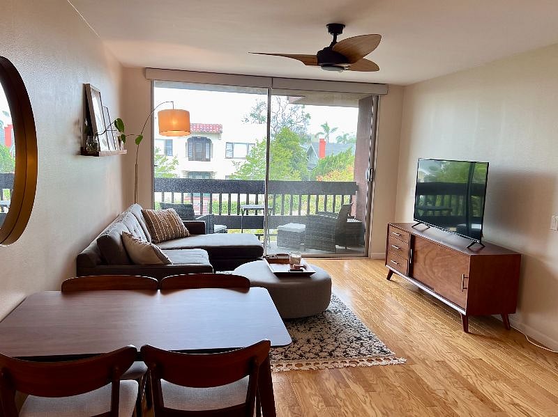 Living room and balcony