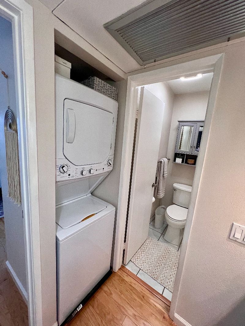 Bathroom and in-unit washer/dryer