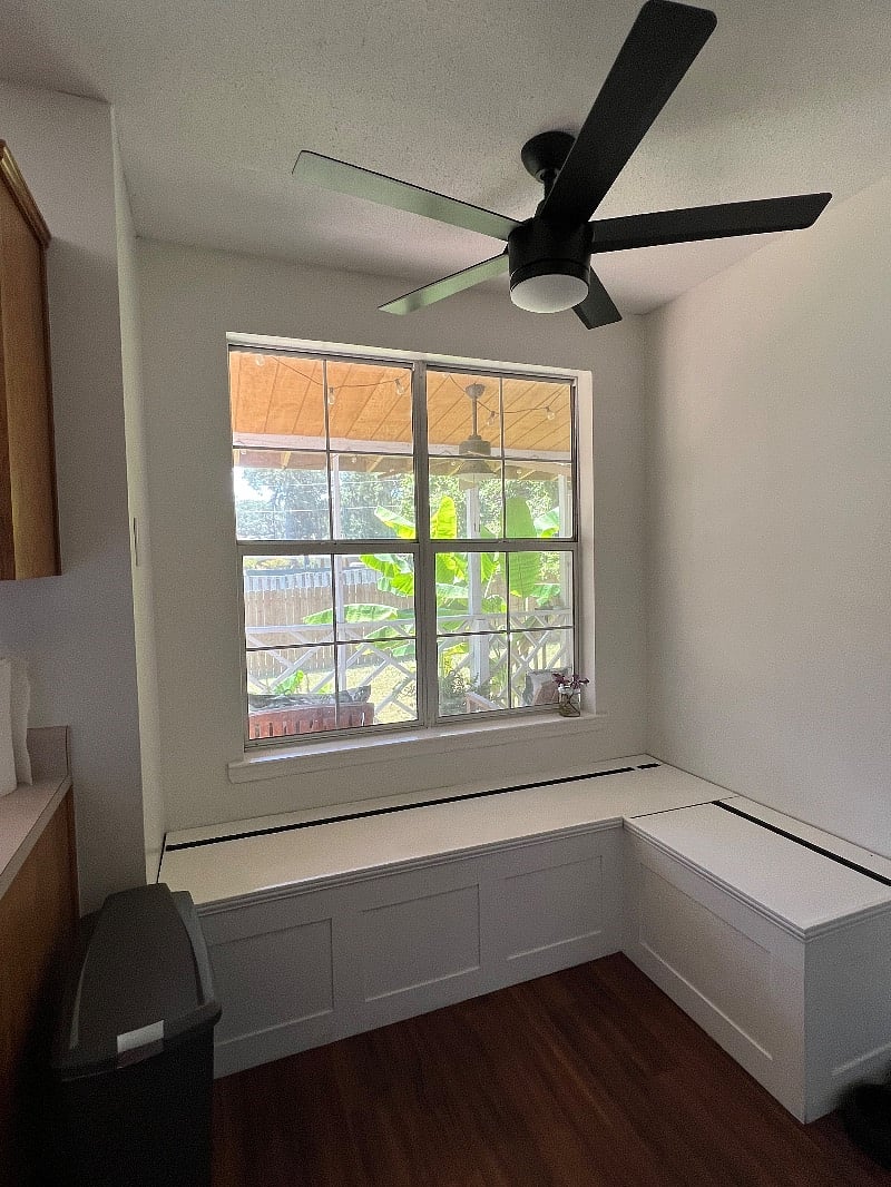 Kitchen nook storage bench 