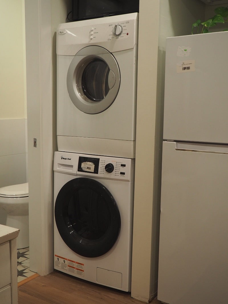 In unit washer and dryer