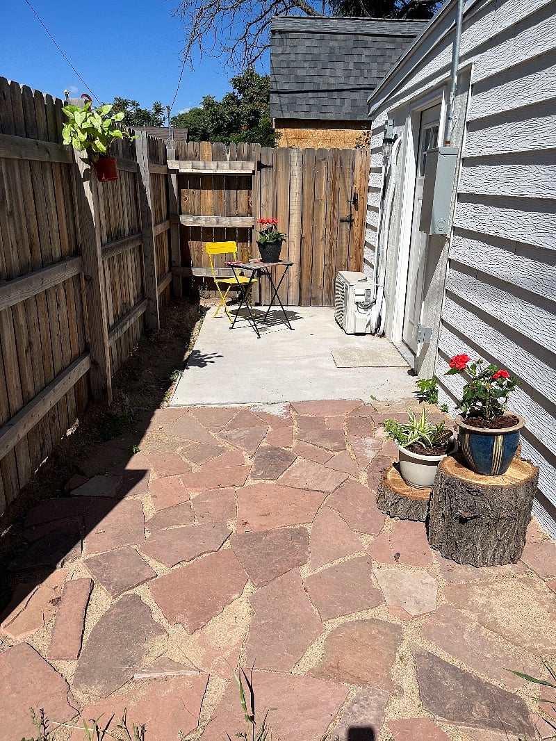 Your own porch for relaxing and enjoying coffee