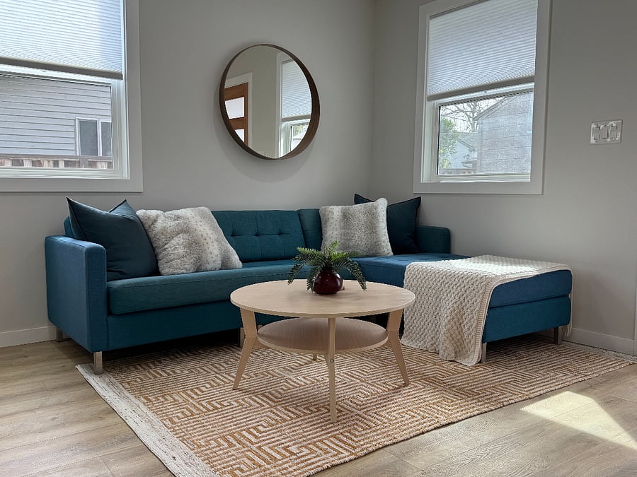 Comfortable Sectional to unwind after work.
