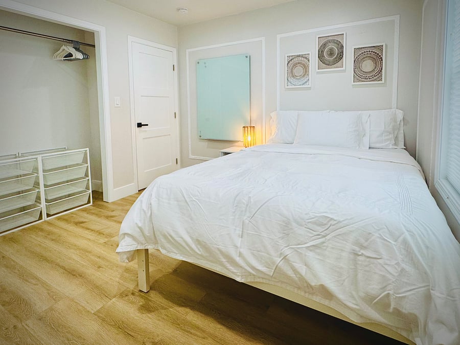 Bedroom 2-For couples or travelers sharing a room, this space can be converted into an office space upon request.