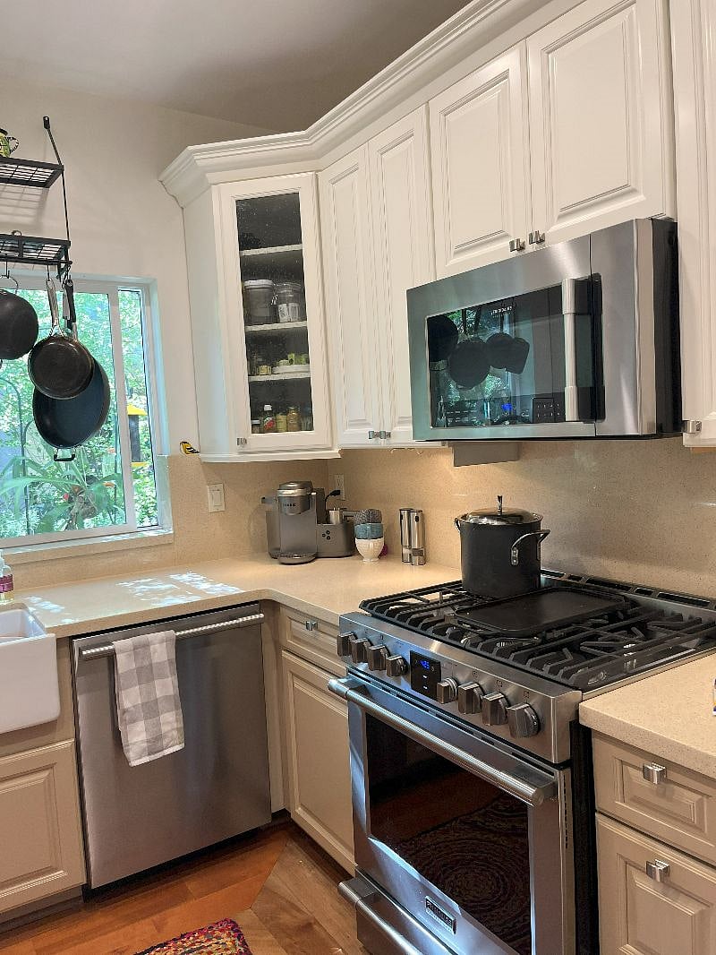 Recently remodeled kitchen with Frigidaire Professional appliances.