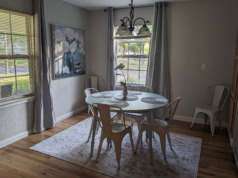 Dining table, window views