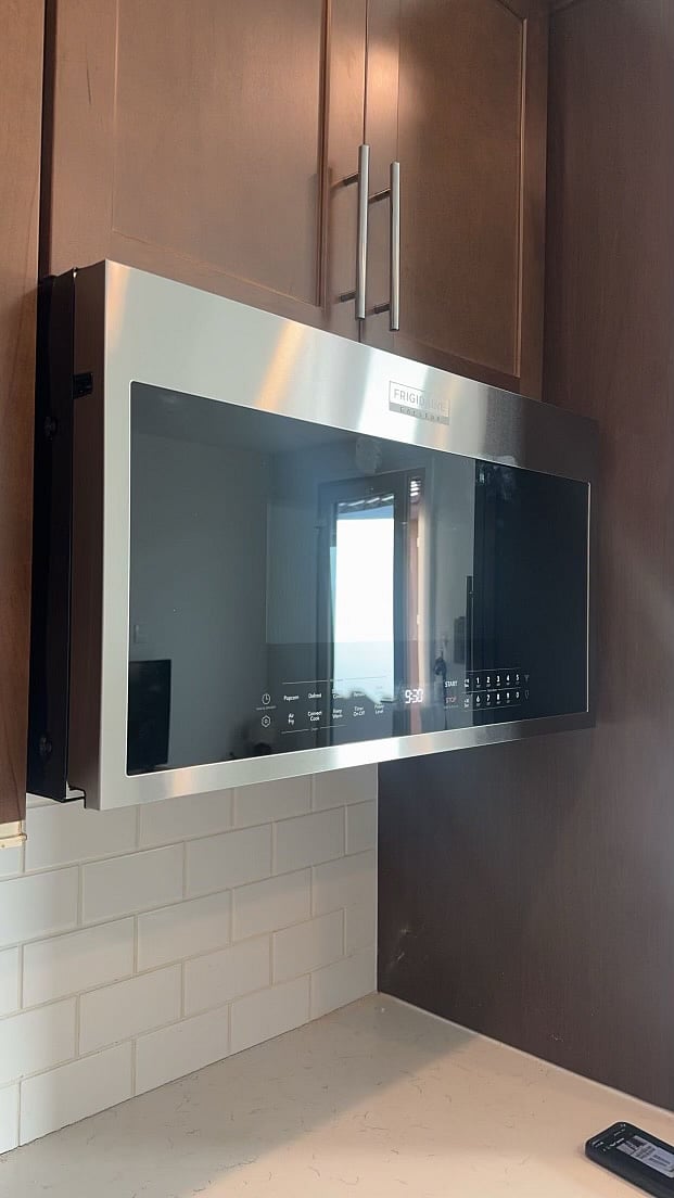 This microwave is also a convection oven and air fryer! Bake food in here to up to 425 F