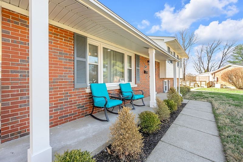 Relax with your coffee on this peaceful front porch.