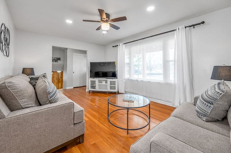 Sunshine galore in the main (middle level) living area