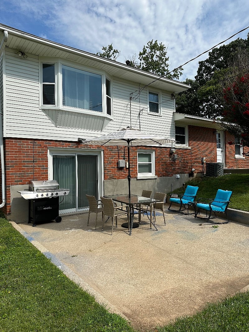 Patio direct access from downstairs unit.