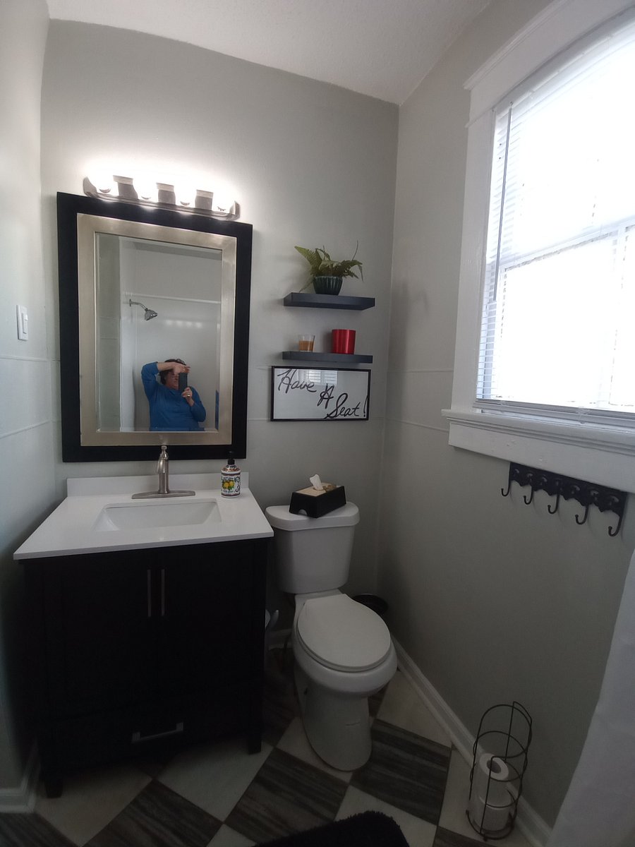 Full Bath has Original Marble Floors & Original Large Tub, with new Marble Surround & brand new vanity