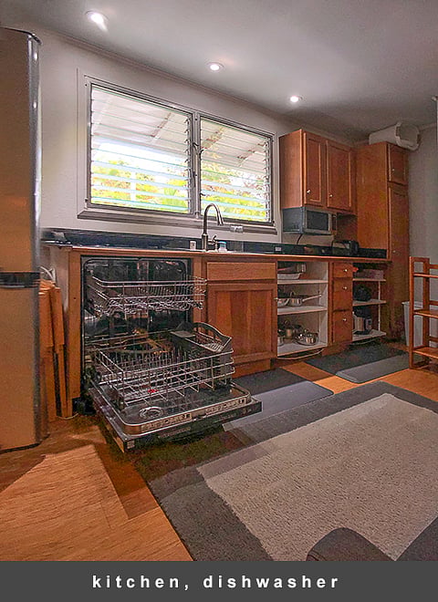 Got dirty dishes? A full size stainless steel dishwasher will wash them for you.