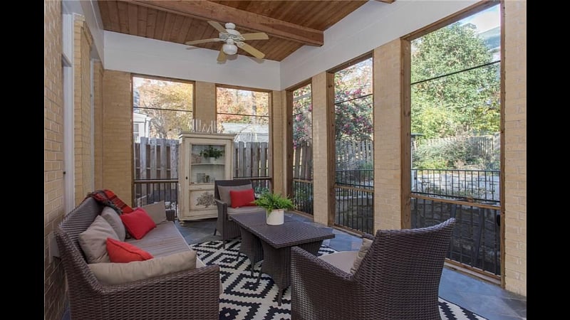 Rear screened porch