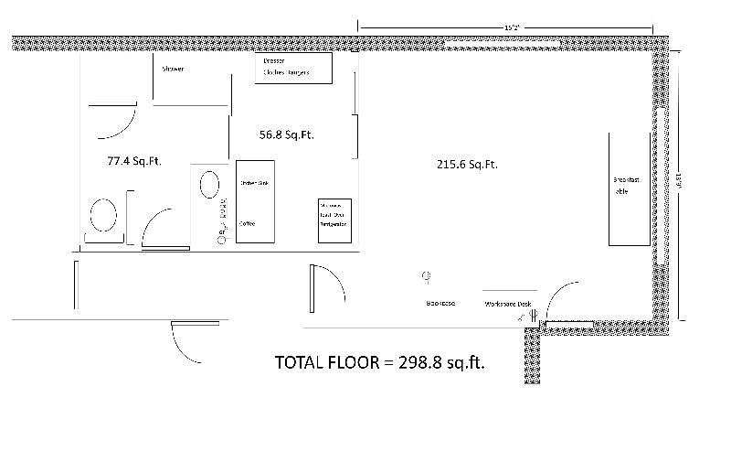Floor plan of this suite.