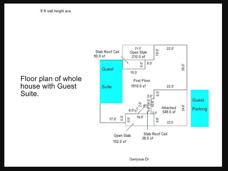 Suite placement on the entire property.