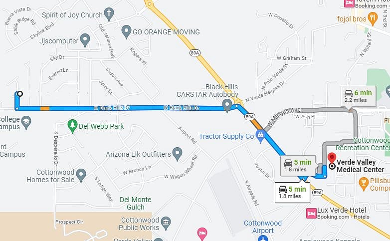You could walk to the hospital.
