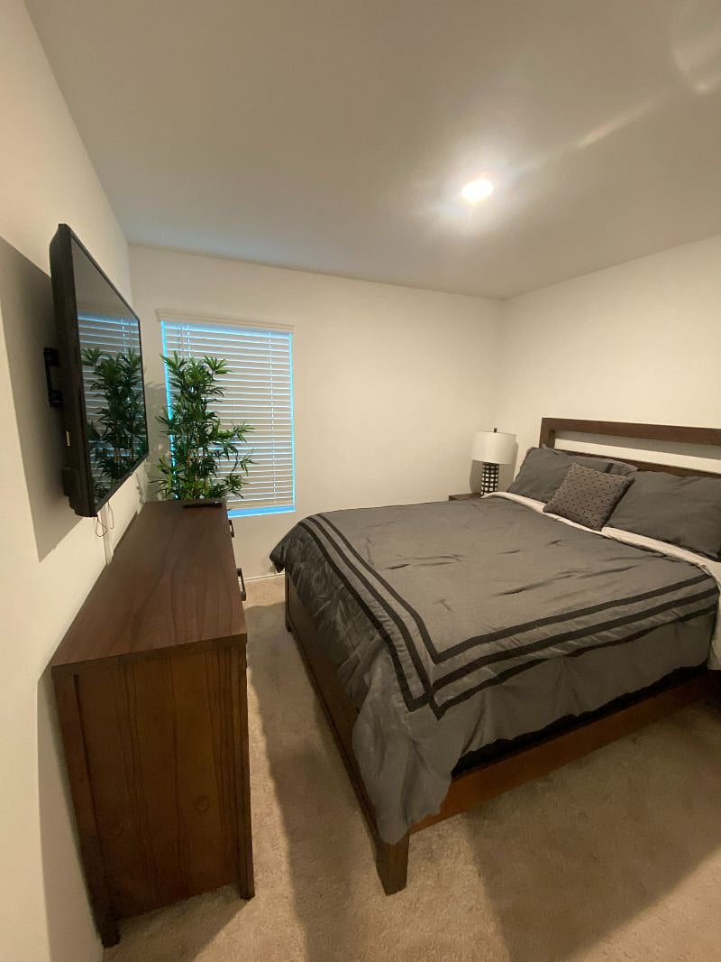 Private Room with Mounted Smart TV.