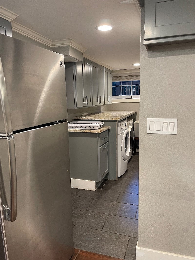 Entryway from kitchen to laundry room.
