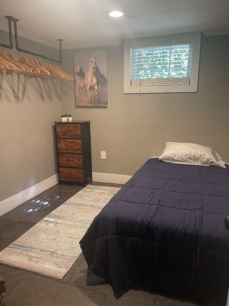 Smaller bedroom that can be converted into an office upon request.