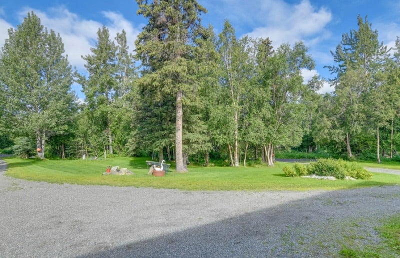 Front yard with circle drive