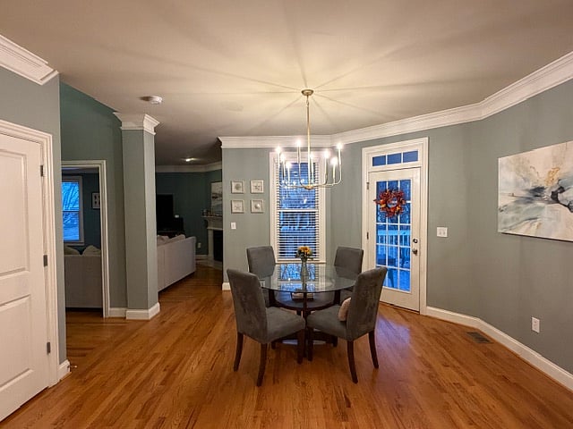 Shared kitchen dining area