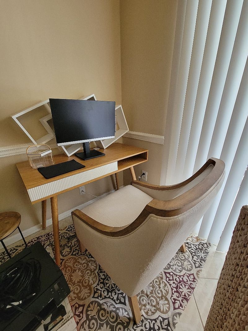 Workspace area for your laptop.