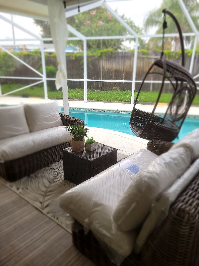 Outdoor lounge area