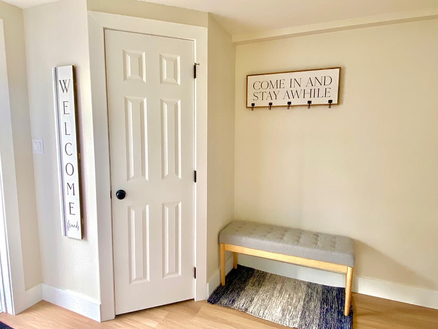 Kitchen pantry and seating right next to your private entrance.