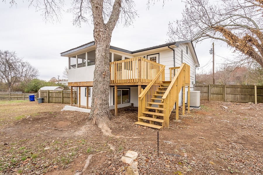 Backyard Deck and Yard