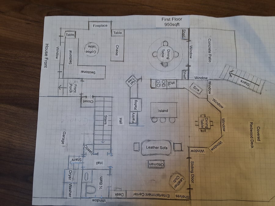 Floor plan/furniture layout main floor