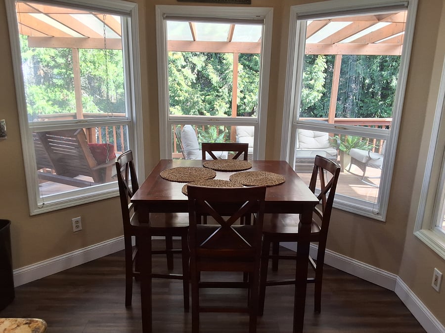 seating in kitchen nook