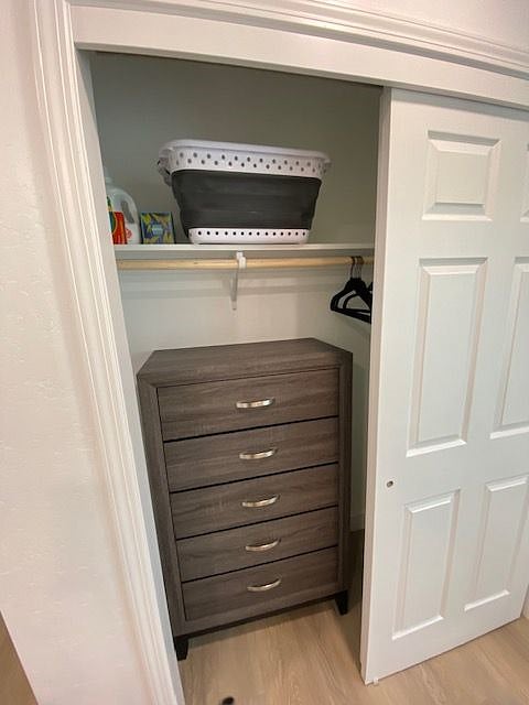 bedroom 1- closet includes dresser